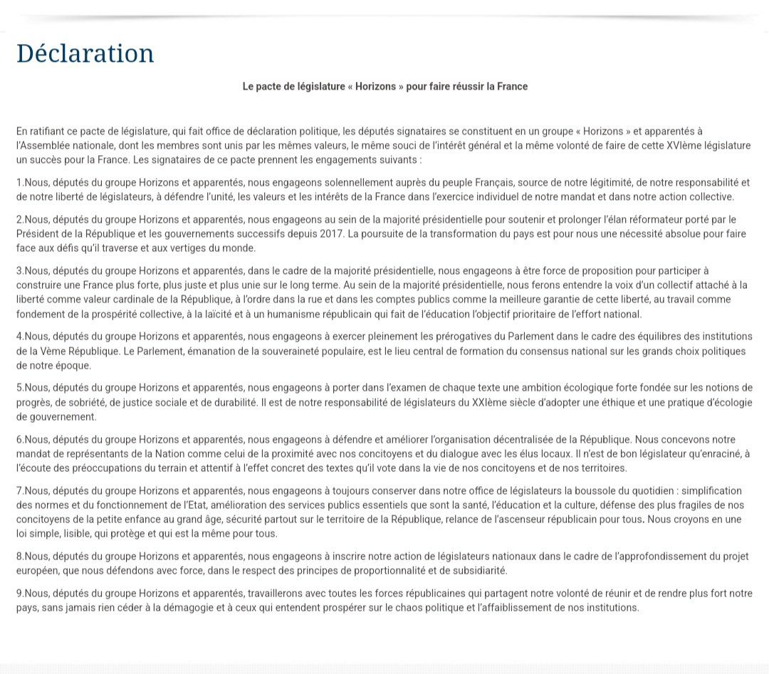 Grande fierté devant le #JO de ce matin qui officialise la création du groupe #Horizons de l’#AssembleeNationale.
Nous sommes 30 députés unis par le même souci de l’intérêt général et la volonté de faire de cette XVIe legislature un succès pour la France.