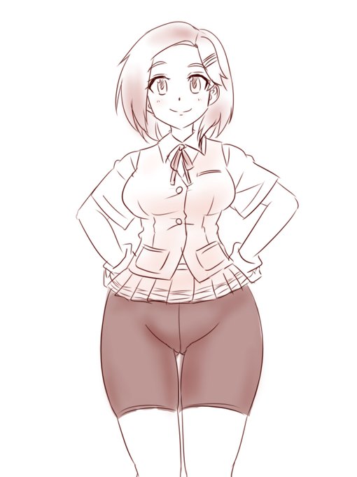 今までスパッツを見せたいがためにスカートを省略することが多かったんだけど、極端に短くすればスカートを穿いたままでもスパッツを見せられるんじゃないか……と思ったものの、うーん…… 