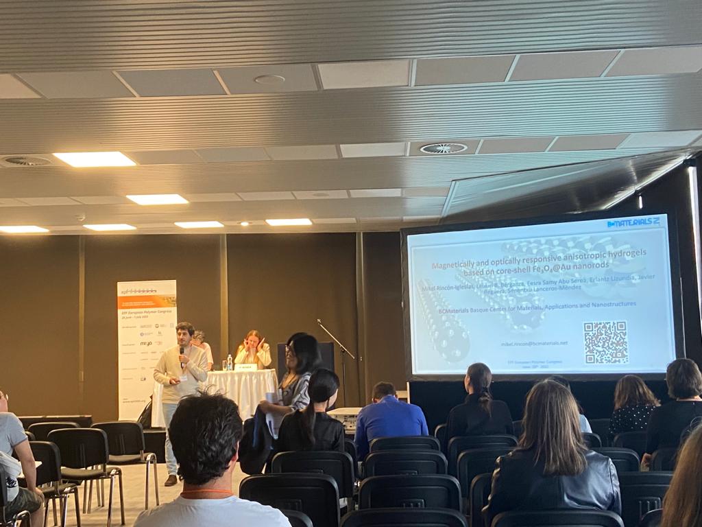 BCMaterials (@bcmaterials) on Twitter photo More contributions from <a href="/BCMaterials/">BCMaterials</a> at <a href="/EPF2022/">European Polymer Congress 2022</a> conference. Great oral presentation by <a href="/mikel_rincon/">mikel rincon</a>: "Magnetically and optically responsive anisotropic hydrogels based on core-shell Fe3O4@Au nanorods". Congratulations!! #EPF2022 More contributions from <a href="/BCMaterials/">BCMaterials</a> at <a href="/EPF2022/">European Polymer Congress 2022</a> conference. Great oral presentation by <a href="/mikel_rincon/">mikel rincon</a>: "Magnetically and optically responsive anisotropic hydrogels based on core-shell Fe3O4@Au nanorods". Congratulations!! #EPF2022