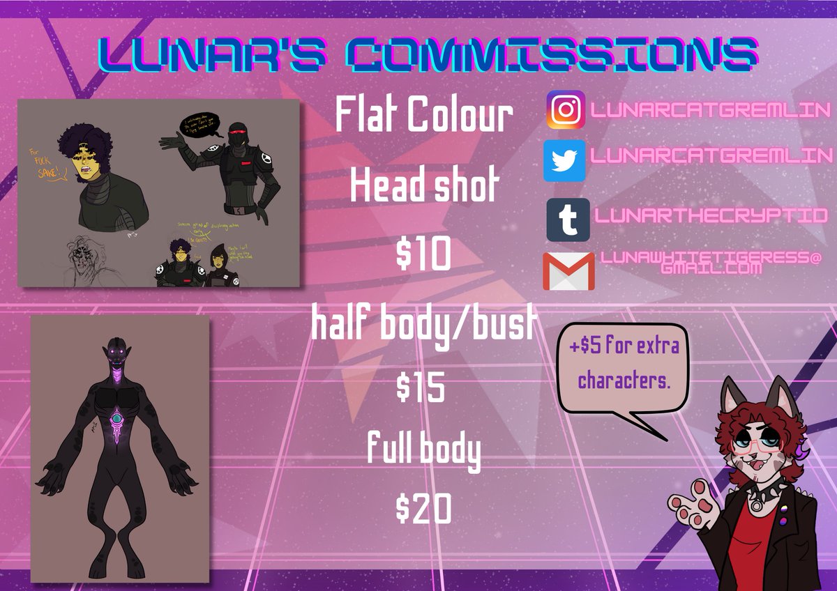LunarCatGremlin's tweet photo. ARE THESE COMMISSION SHEETS?
my commissions are open cause I really need the monies atm. 
Any questions Dm me 
#commissionsopen https://t.co/wrU0QOK7h9