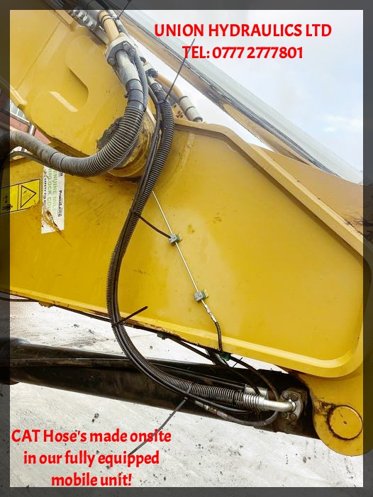 CAT Hoses, supplied &amp; fitted for our mobile unit! 24/7
Give us a ring for more details...0777 2777801. #ENGINEER #HYDRAULICS