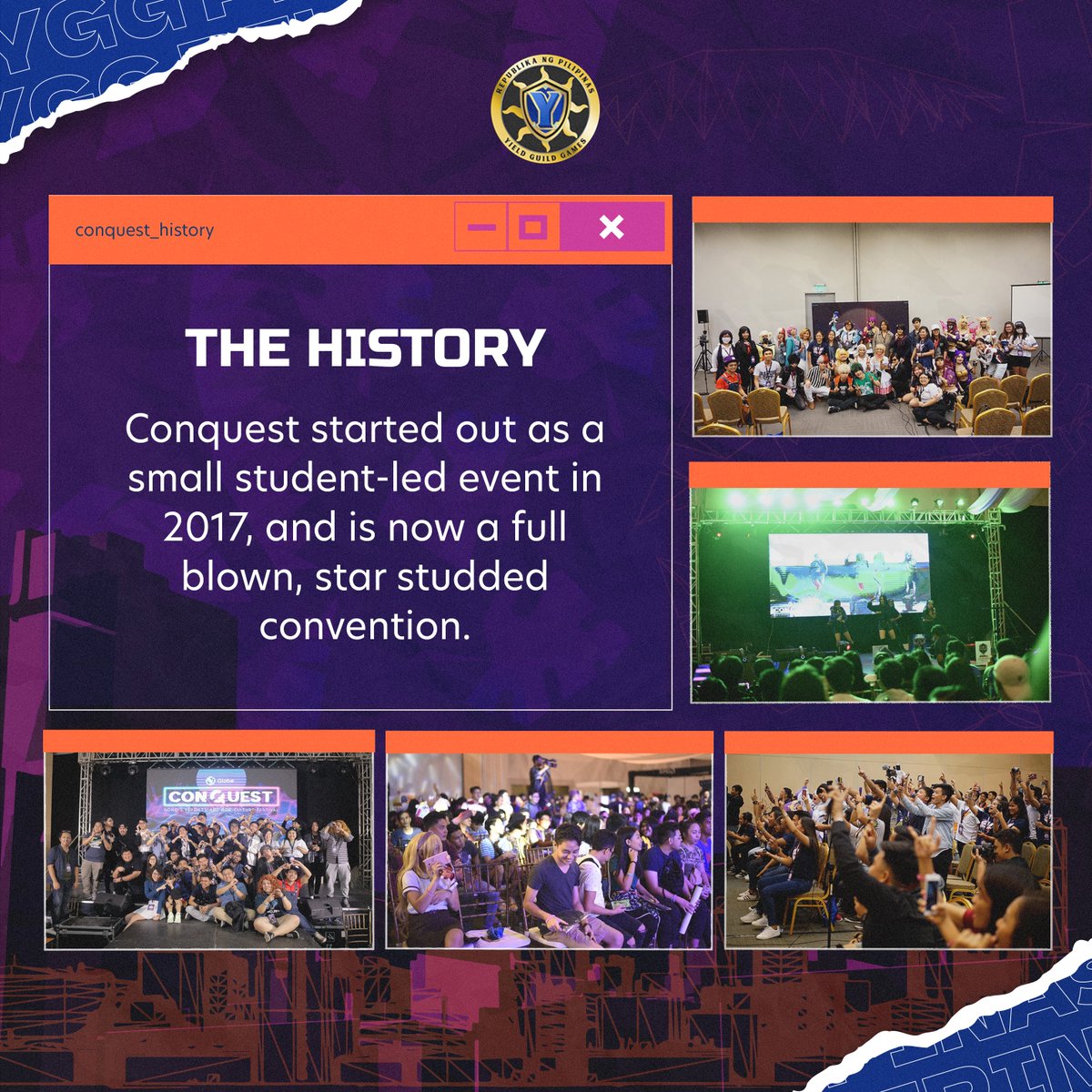 YGGPilipinas's tweet photo. Pupunta kami sa @CONQuestPHL~!

From humble beginnings, Conquest started out as a small event in Iloilo, at ngayon dinala na nila sa Manila! 🤩

Madaming activities at guests na pupunta (kasama na ang lodi nating si @eenmercado💕) 

Kita kits!

#CQ2022 #LetsGo #WeAreYGG https://t.co/u4dvHjgZTc