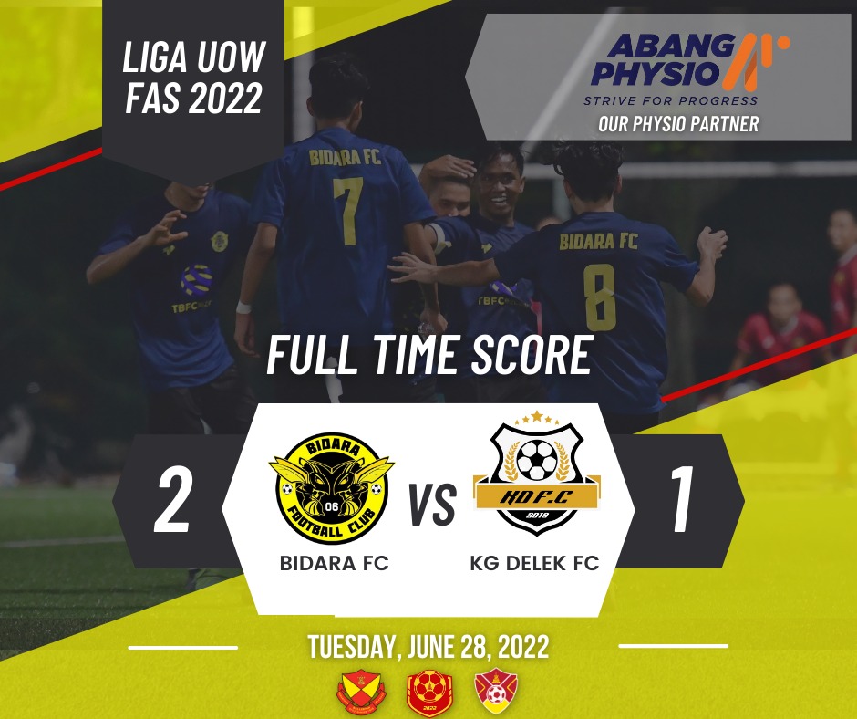 BidaraFC's tweet photo. Push till the end! 👊
Goals by Muadz and Fikri clinched our first win in Liga UOW FAS 2022 https://t.co/mC8pnOUo4B