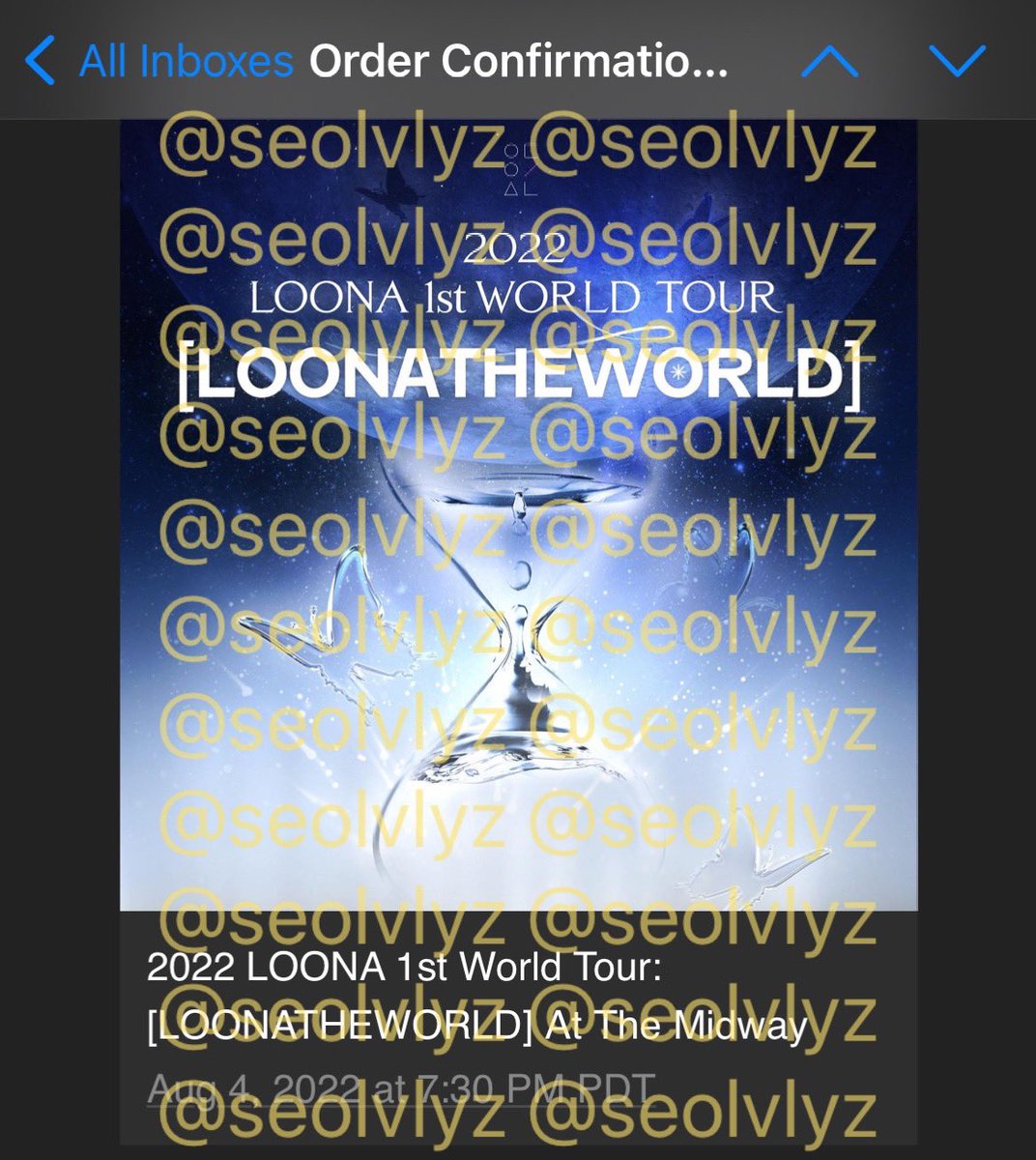 seolvlyz's tweet photo. [ WTS ] Loona in San Francisco at the Midway 8/4 Tickets

Selling: Two (2) GA Tier 2 to Loona SF for $159.14 (what I paid including fees!) 

please dm if interested! ♡ 

🏷 tags: wts wtb wtt #loona #loonatheworld #loonatheworldtour #loonainsf #loonasf #loonatickets #이달의소녀 https://t.co/c75WUF6QqW
