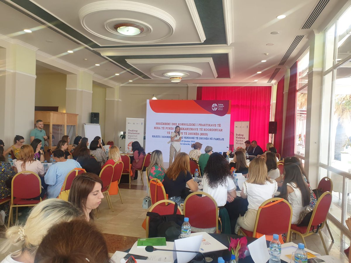 AllmucaMarsela's tweet photo. ▶️Two amazing days with 58 Local Coordinators against Domestic Violence across Albania for exchanging best practices&amp;challenges on adressing GBV and  Networking! @UNDPAlbania @SwedeninAL @EntelaLako @papavangjel1Eda @ElonaDini https://t.co/aZrUdDAMOo
