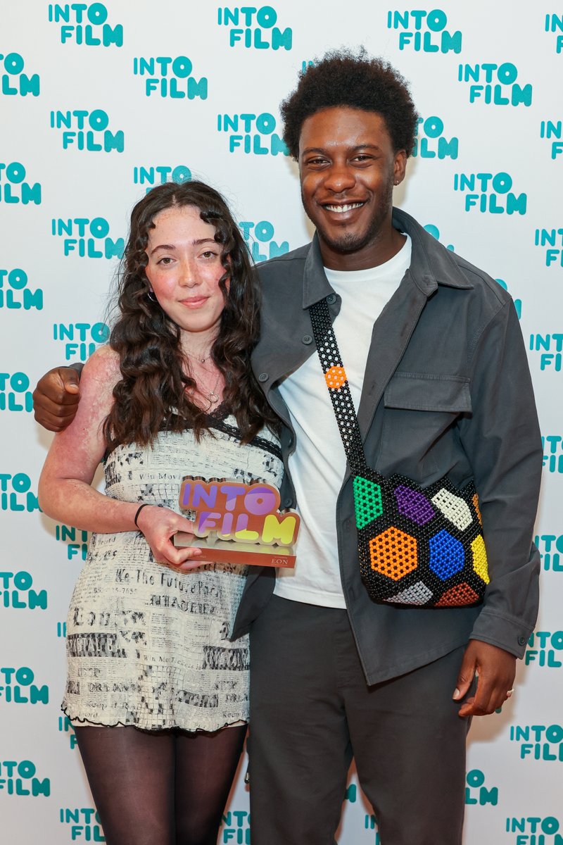 intofilm_cymru's tweet photo. Eden, 'Ones to Watch' winner with Into Film Trustee &amp; Producer Barbara Broccoli,&amp; actor #SamuelAdewunmi. 
The Award - in partnership with @BFI, showcases 3 phenomenal young people who have already achieved an incredible amount in the world of film, with Eden also receiving £1000 https://t.co/X9lw7TwlPG