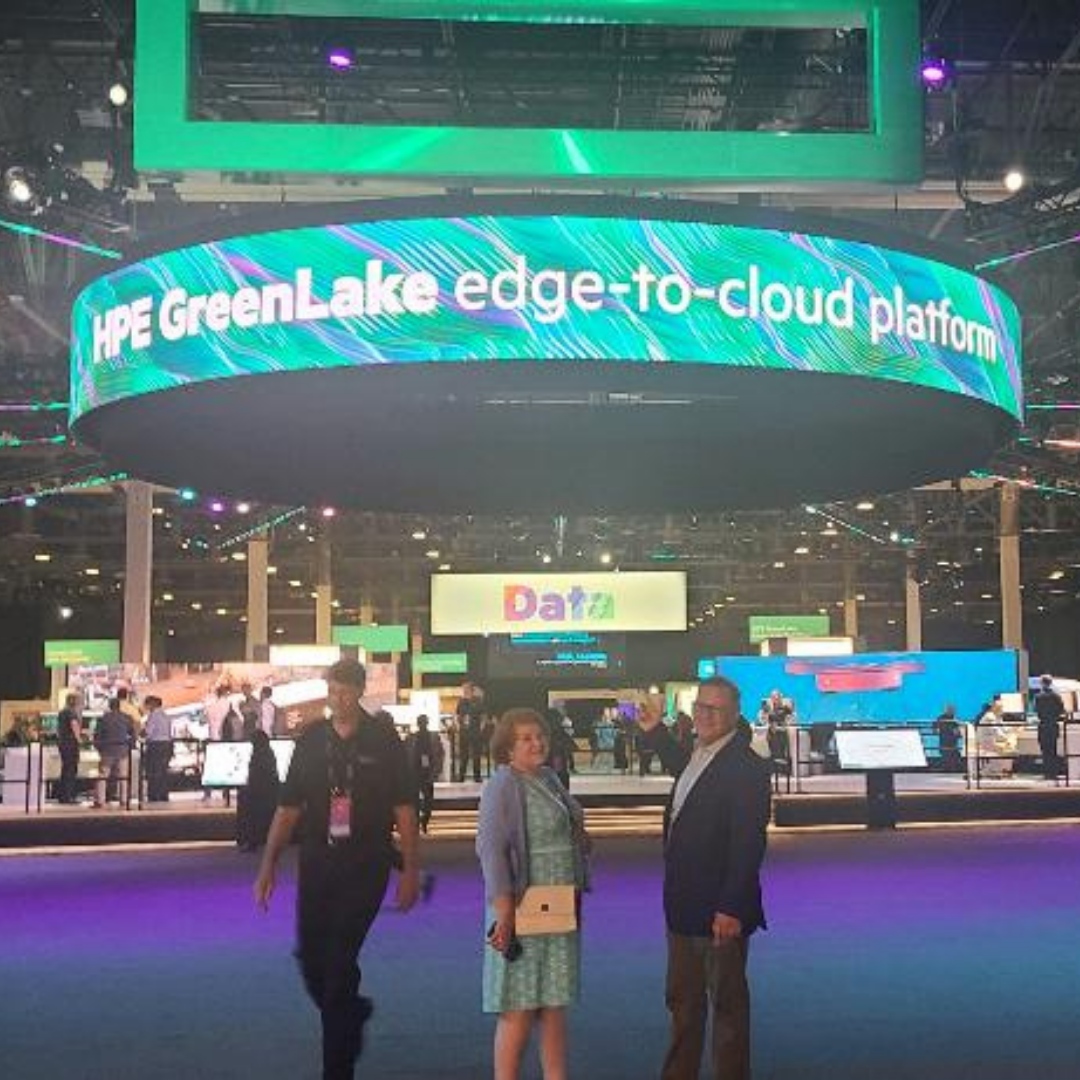 LatgInc's tweet photo. We're excited to be back at #HPEDiscover in Las Vegas this week! It's great to reconnect with friends and experience #HPE's newest technology.
Pictured: Cathy Hoffman, Maciek Szczesniak, Vice President SMB for HPE, and Tony Romanos
#LATG #ITSolutions https://t.co/3nYBVVRM8s