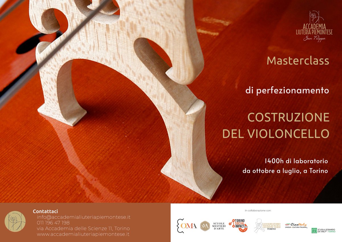 Novità in arrivo! 🧨Da ottobre il primo corso in Italia interamente 𝗱𝗲𝗱𝗶𝗰𝗮𝘁𝗼 𝗮𝗹𝗹𝗮 𝗰𝗼𝘀𝘁𝗿𝘂𝘇𝗶𝗼𝗻𝗲 𝗱𝗲𝗹 𝘃𝗶𝗼𝗹𝗼𝗻𝗰𝗲𝗹𝗹𝗼. 
Sei interessato? Contattaci e ricorda: sono disponibili solo 5 posti!  
<a href="/TOSocialimpact/">Torino Social Impact</a> <a href="/twitorino/">Città di Torino</a> #formazionecontinua #cellomaking