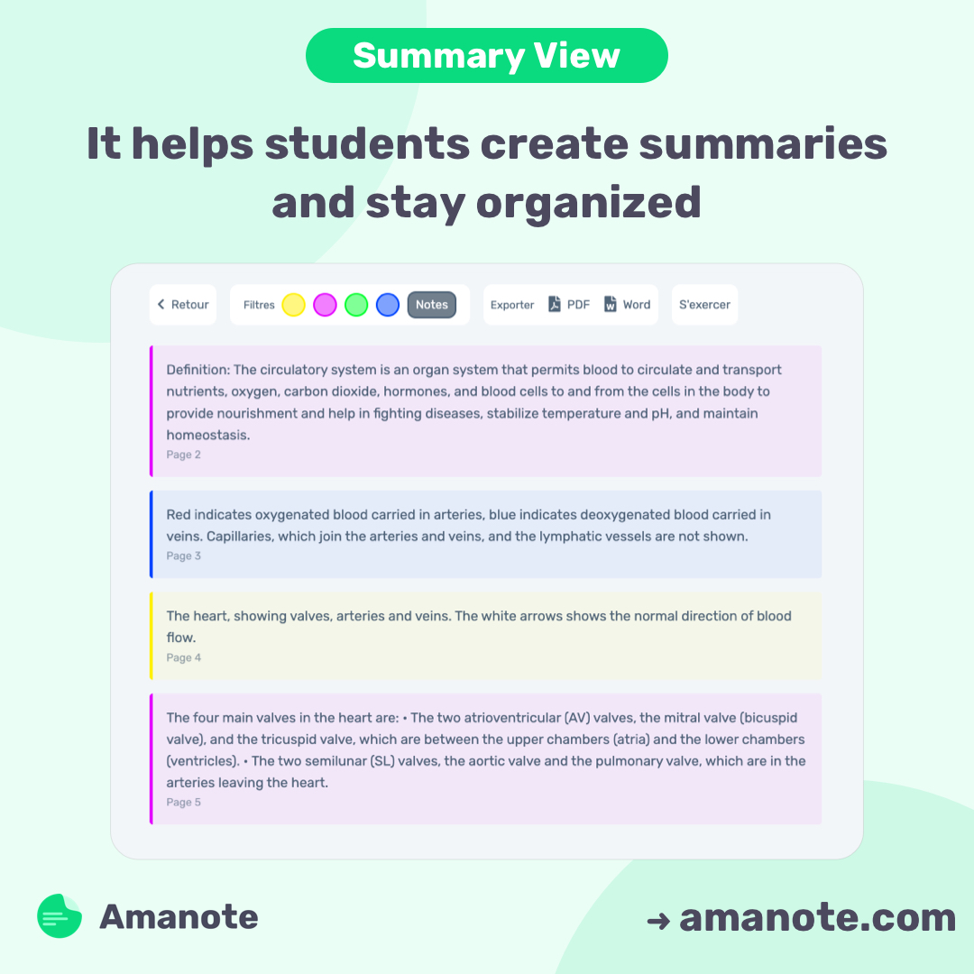 Amanote_EdTech's tweet photo. [New] Amanote launches a new feature to help students create summaries and stay organized 🎓 https://t.co/e8BJk1MEms