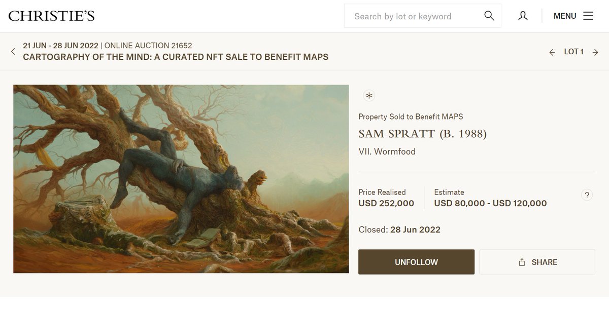 Yesterday was an absolute trip. Two more paintings to go.

Enormous gratitude to <a href="/CozomoMedici/">Cozomo de’ Medici</a> for collecting VII. Wormfood and supporting <a href="/MAPS/">MAPS</a> in the process. Everyone who reached out, bid, shared, everything -- thank you much, made for an incredibly special day.