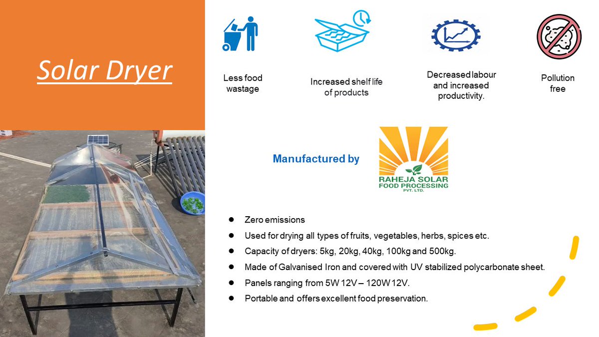 thecleannetwork's tweet image. Switch to #SolarDryer, as it brings a better shelf-life 4 many food products and helps in reducing pollution. If you are looking for such innovative products, visit India Renewable Energy Appliances Portal (I-REAP) 👇
thecleannetwork.org/off-grid-porta…

#solarproducts #IREAP #renewables