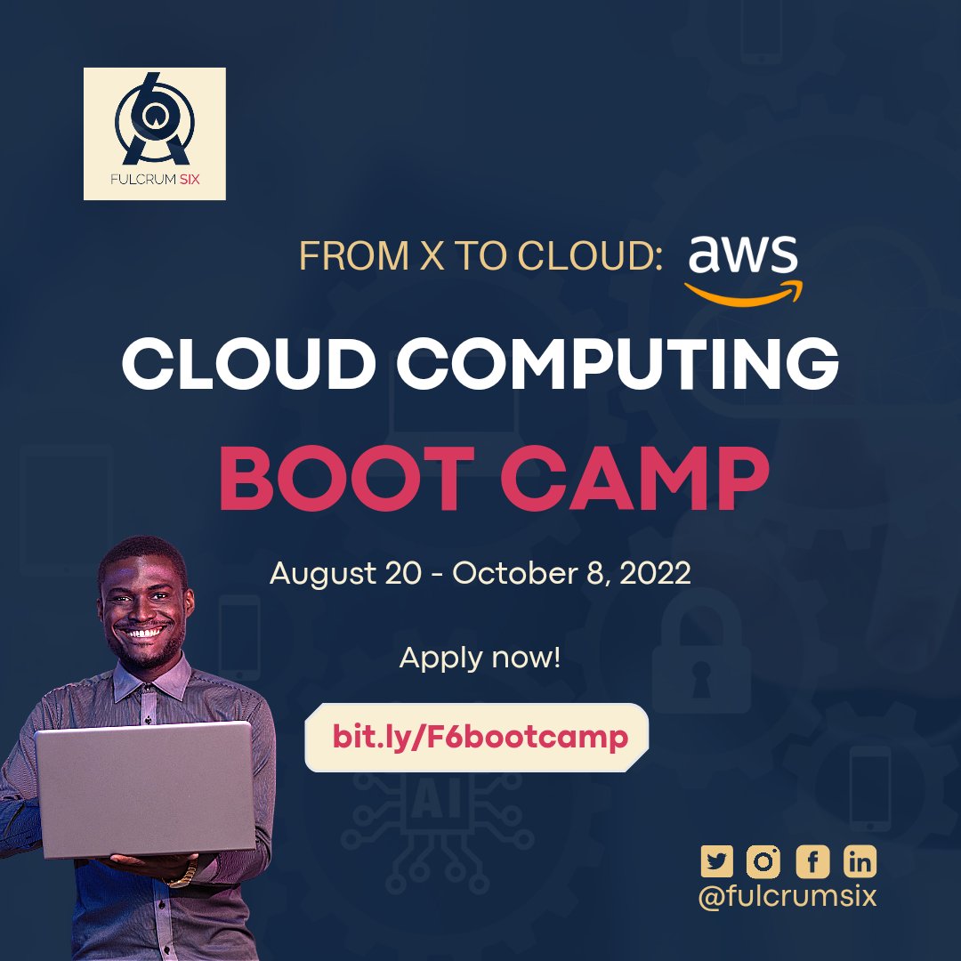 FulcrumSix's tweet image. It's free. Apply now!

Registration link is now active.

#cloudeducation #cloudmigration #cloudcomputing #cloudtechnology #aws #tech #bootcamp #LUNC #python #linux #Nigeria #awscloud