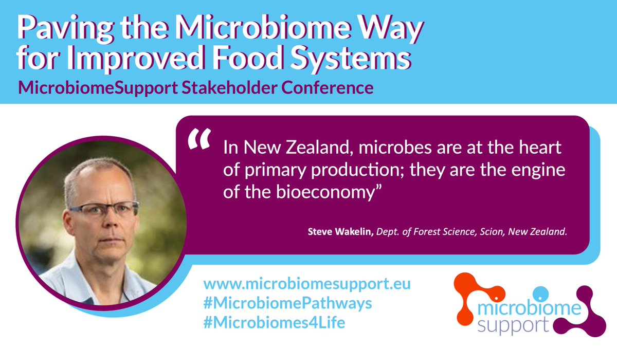 MicrobiomeEU's tweet photo. 👉Going to New Zealand 🔎 we will now hear Steve Wakelin
@Steve_ScienceNZ talking about Circular Microbiomes from Global to Local 👏 

If you are there: what struck you most during the presentation?

#Microbiomes4Life #Food2030EU #MicrobiomePathways https://t.co/retFvLphRR