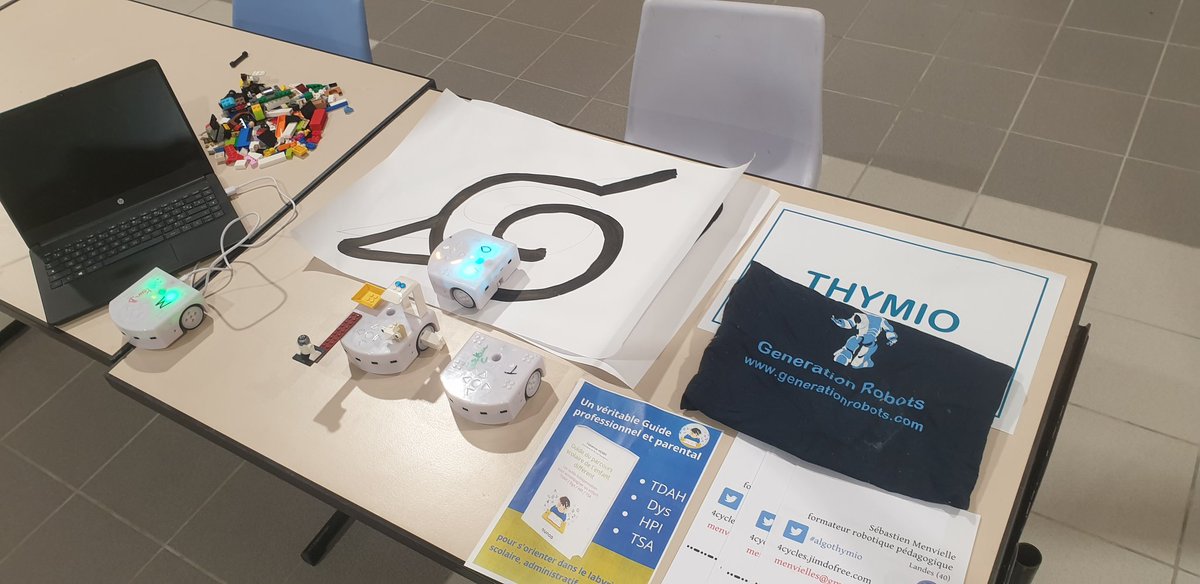 Atelier conférence autour de Thymio et l'inclusion des élèves a besoins particuliers au 1er Salon de l'école inclusive à Morcenx 40 
<a href="/DSDEN_40/">DSDEN40</a> @Canope_40 <a href="/INSPEacBordeaux/">INSPE académie de Bordeaux</a> <a href="/AcBordeaux/">Académie de Bordeaux</a> <a href="/Mobsya/">Mobsya</a> <a href="/GenerationRobot/">Generation Robots</a>