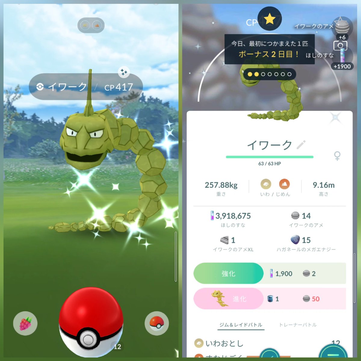 ポケモンgo イワークの入手方法 能力 技まとめ 攻略大百科 ポケモンgo イワークの入手方法 能力 技まとめ 攻略大百科