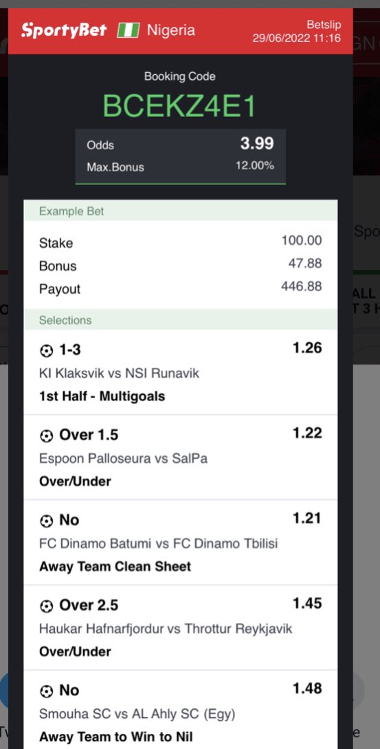 krankeTipps's tweet photo. Daily 3 odds โฝ๏ธ and 6 odds ๐พ
Stake wisely.
#Dailybanker
๐hei https://t.co/bvAoZ1O0YZ