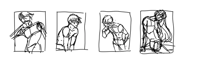 今日描いた大ラフたち。
どれかまた描こうかな〜☺️ 