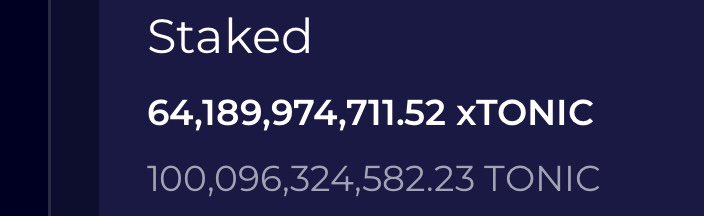 100B $TONIC! 💎 #Tectonic Goal Completed! Check out <a href="/TectonicFi/">Tectonic.cro</a> &amp; let’s build up this #TonicArmy! #TONIC <a href="/cryptocom/">Crypto.com</a> #CRO #BTC #ETH #SHIB