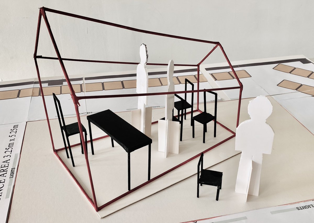 BealFestival's tweet photo. Check it out! A model of the set to Slow Recognition designed by John Comiskey. See the real thing up-close and in the round in @KirkosEnsemble’s Unit 44 July 13th-16th. Don’t forget to book your (free) tickets in advance! https://t.co/TjhS75BTBj