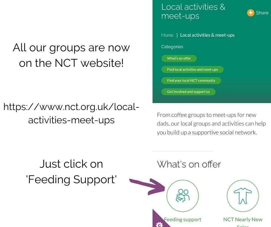 All our groups are now on the NCT website - go have a nosey! nct.org.uk/local-activiti… #GBB #glasgowbreastfeeding #NCT #online #peersupport #feedingsupport