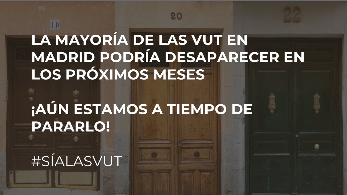 MadridParaTodxs's tweet photo. Casi todas las #VUT que hay en Madrid podrían desaparecer

📑​Actualmente, se está discutiendo el #PGOUM, la normativa que regula la existencia de viviendas de uso turístico y hay mucho en juego

#SíAlasVUT

Dentro hilo🧵

1/9 https://t.co/BEzrla97im