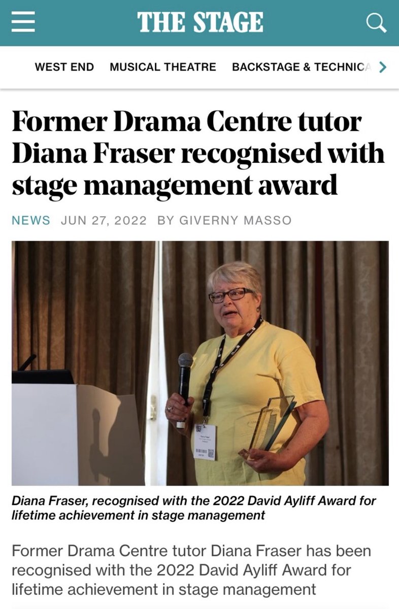 DramaCentre_Ldn's tweet image. Thank you for your unwavering commitment to us, Di. We can think of no one more deserving. 👏💐