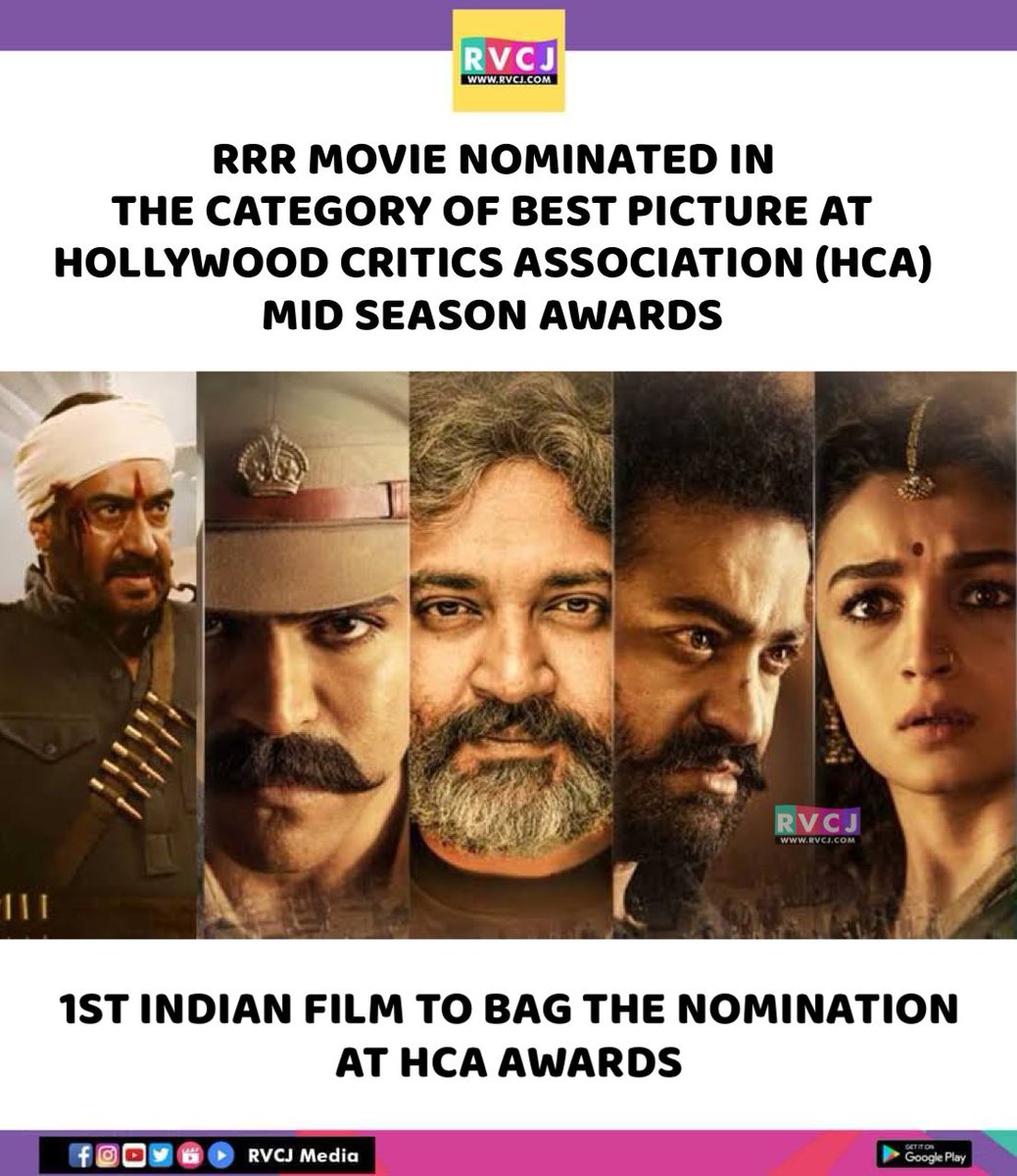 RRR at HCA Awards!

#rrr #rrrmovie #ssrajamouli #jrntr #ramcharan #ajaydevgn #aliabhatt #HCAMidseasonAwards #rvcjmovies @RRRMovie @ssrajamouli @tarak9999 @AlwaysRamCharan @ajaydevgn @aliaa08