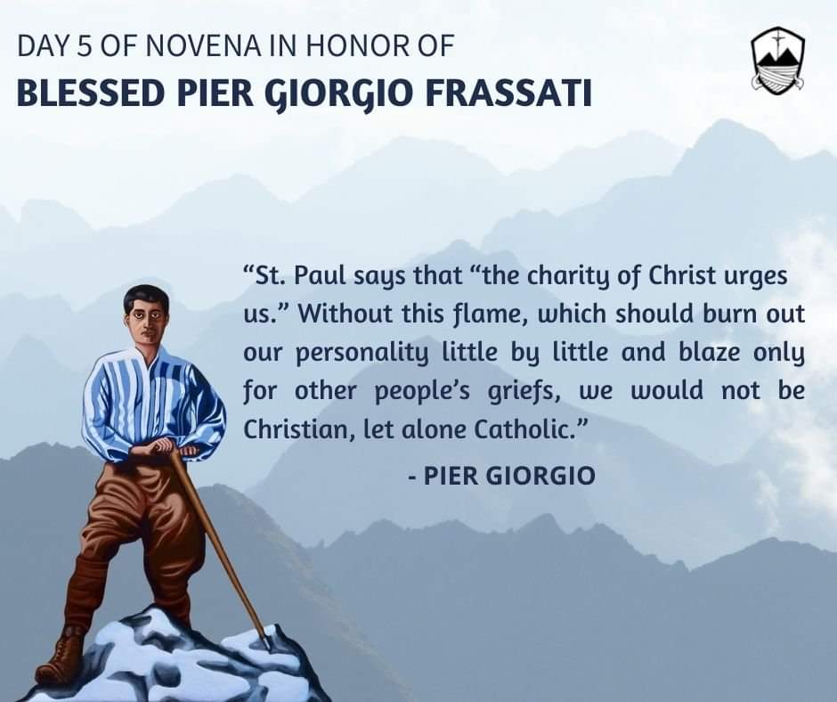 Christendom2022's tweet photo. Day 5 of Novena in Honor of Blessed Pier Giorgio Frassati. He is called by  St. Pope John Paul II as the "Man of the Eight Beatitudes."

Join us in our online novena. Comment your prayer intentions too! Allow us to pray for you

https://t.co/xTvPUjPfh3 https://t.co/Vit9UeRgxh
