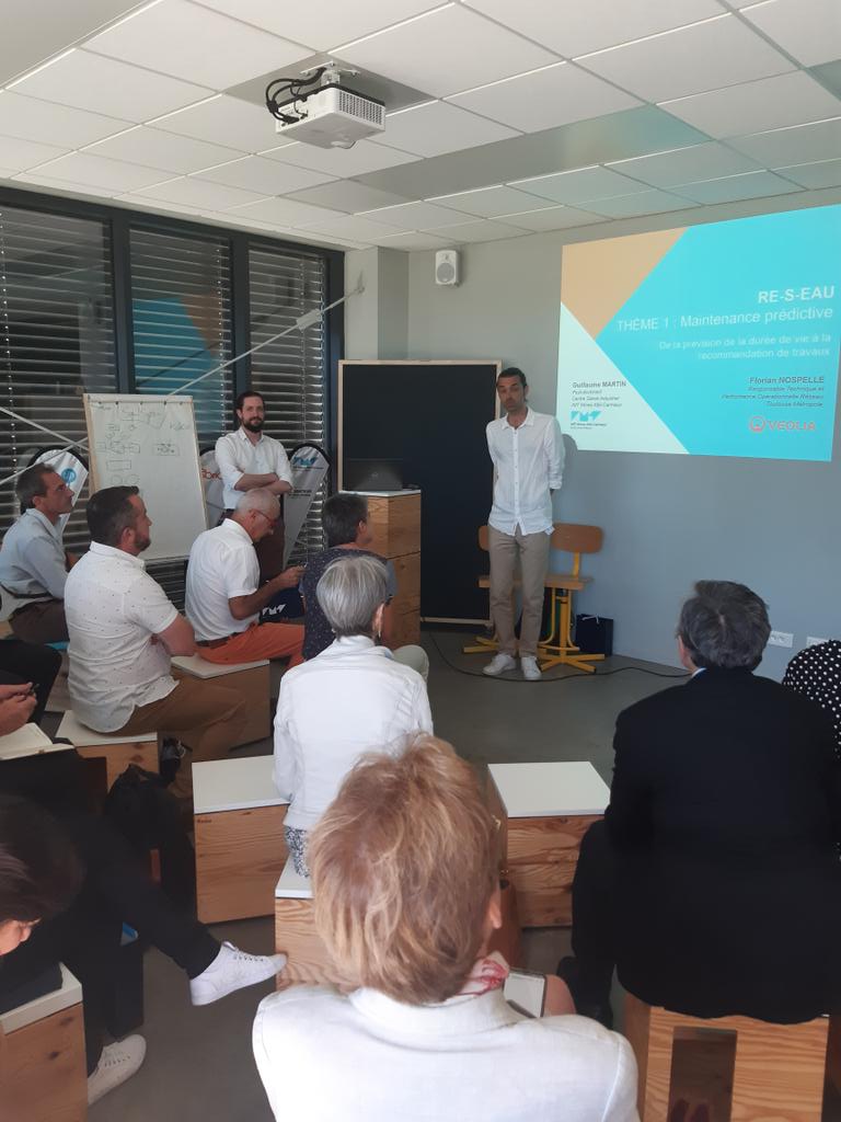 DelcrosAnne's tweet photo. Elus, acteurs locaux du #Tarn réunis pour la présentation des résultats de recherche du laboratoire commun @Veolia_FR et @IMTMinesAlbi pour l'amélioration des services de l'#eau : des solutions audacieuses sur la #maintenance prédictive, la #planification, la gestion de #crise https://t.co/pNfLoPzcQ1