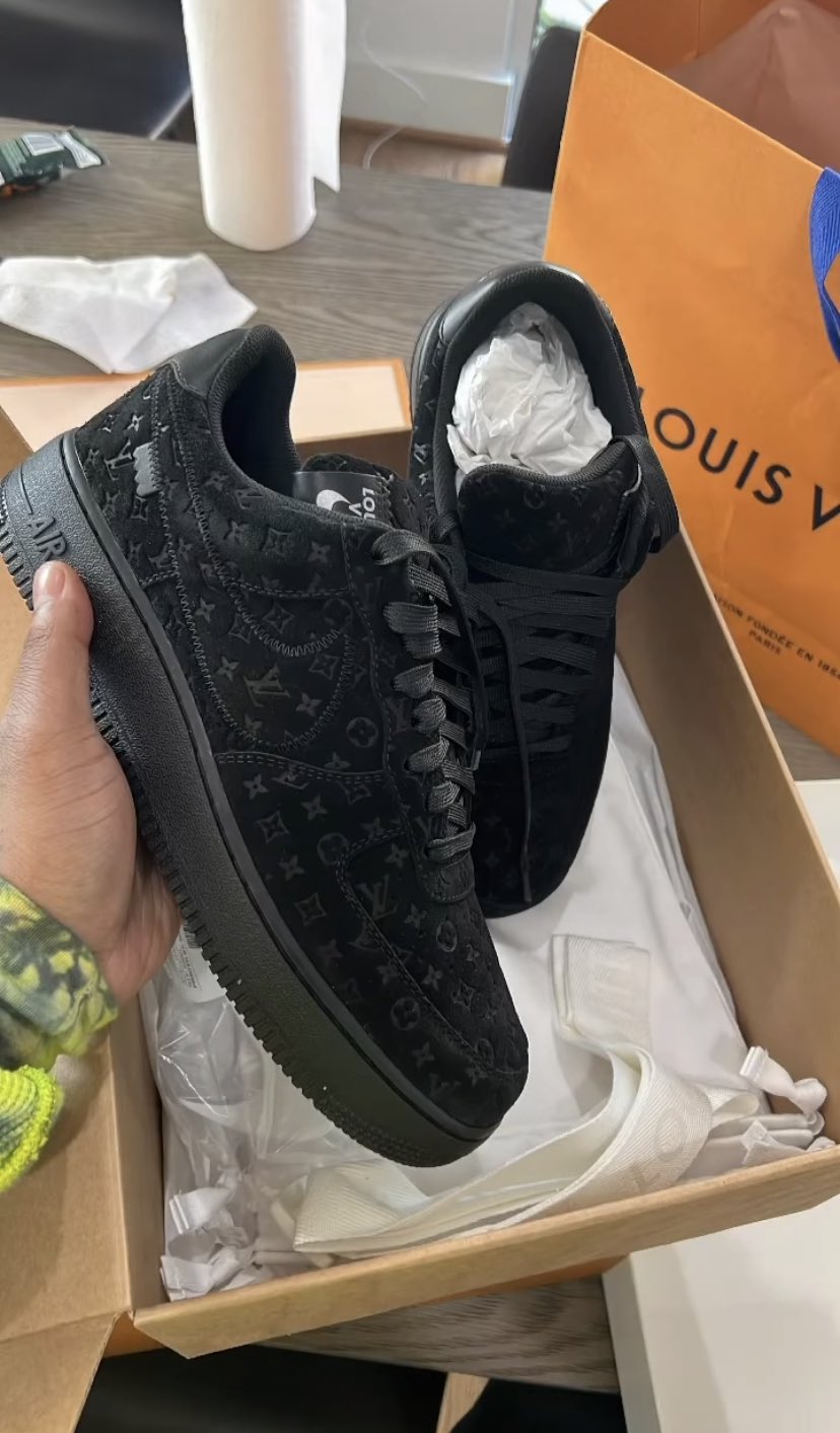 Ovrnundr on X: Louis Vuitton x Nike Air Force 1 Low “Triple Black