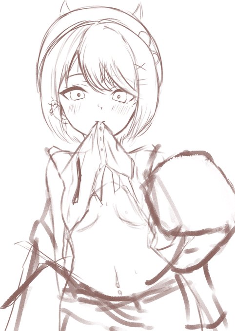 #TOWART のラフ
顔可愛くかけた気がして嬉しい 