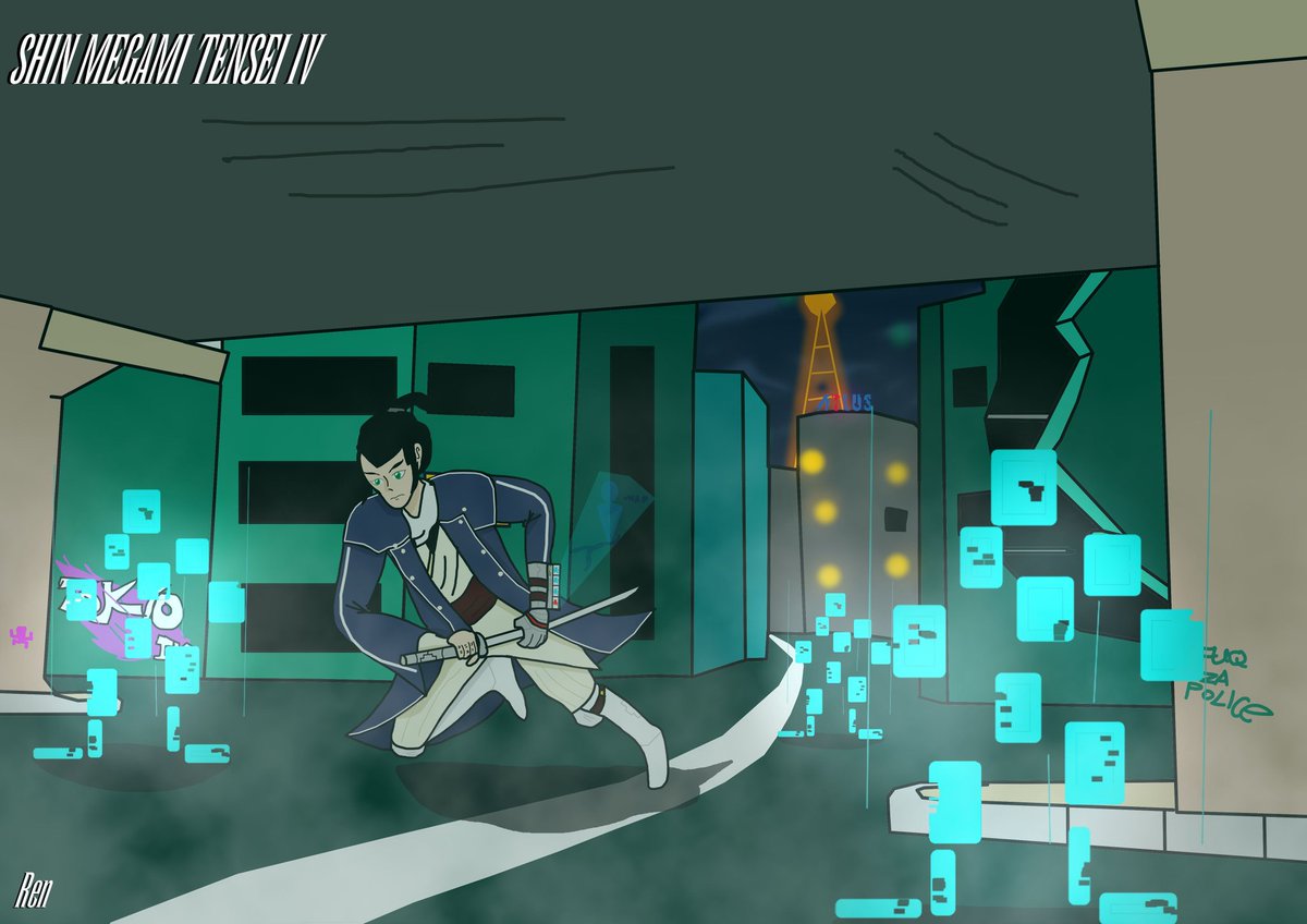 As promised! Here is #ShinMegamiTensei art for you all!
#ShinMegamiTenseiIV #SMT #Atlus #digitalart #artistsontwitter #art