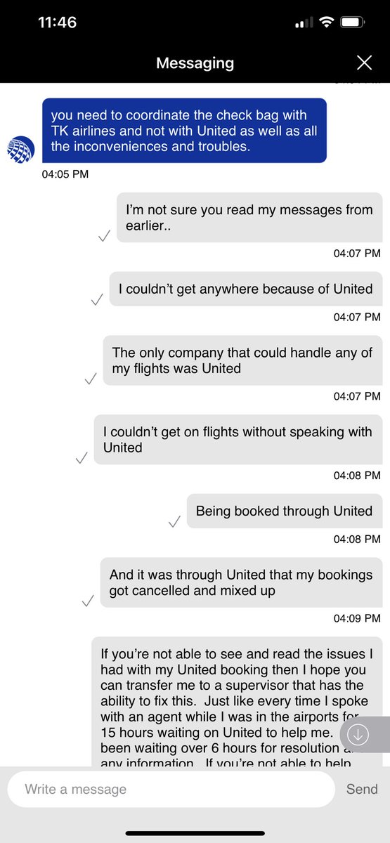 LooLooGlass's tweet photo. Three weeks later and you think I haven’t tried that… this was after 8 hours on hold… @united #travelchaos #businessclass https://t.co/0j4HIhVb5y