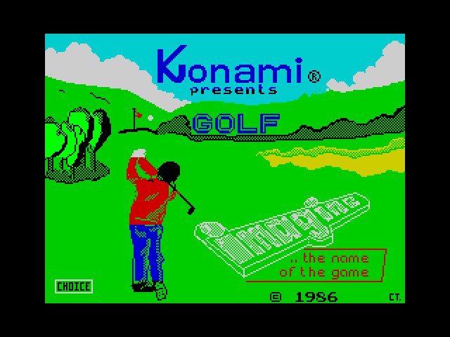 TLtwg's tweet photo. #ZXSpectrum #ART by various authors 

Let’s play some golf…..

Top left: Champion ship Golf art by ? 
Top right: Pro golf art by  ?
Bottom left: Konami’s Golf art by #helpcomputer0 
Bottom right: Konami’s Golf art by #CT (C.T.) https://t.co/4JhxWEJcmg