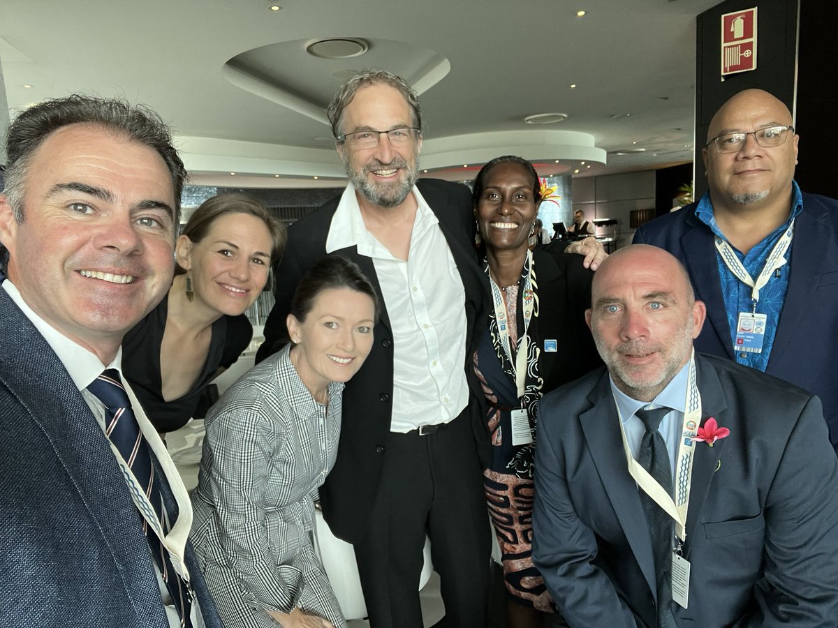 Yet more exciting discussions on potential cooperation + partnership on #OceanAction in the #Pacific w/ the @WaittInstitute @WaittFdn team at #UNOceanConference2022. Great to see the shared interest in #OceanScience,  #ocean-based #SustDev & #BlueProsperity