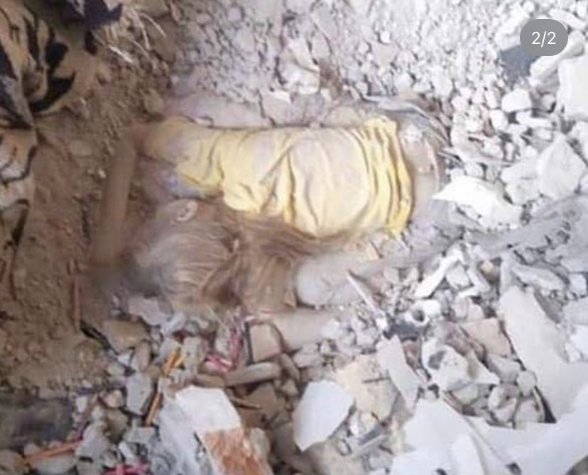 Terrible pain… She was six and she was sleeping in her bed when Russians shelled Mykolaiv region. RIP
Photo via Mykola Kuleba #StopRussia #StandWithUkraine