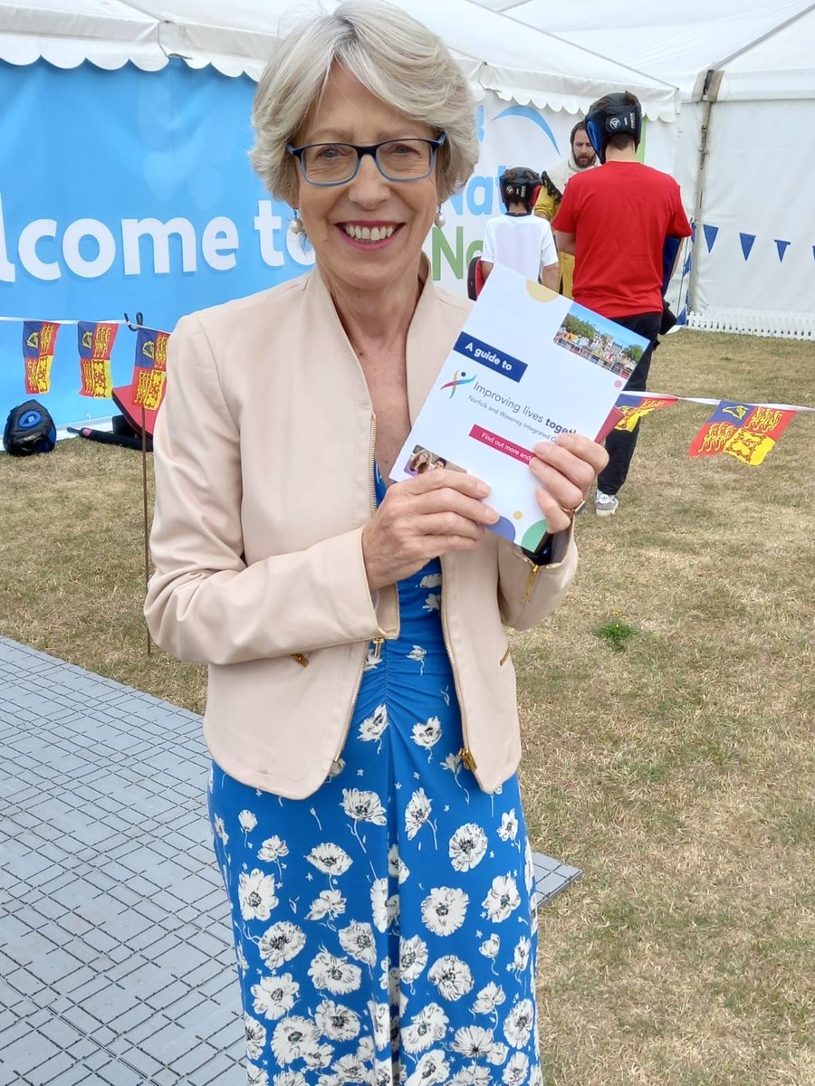Patricia Hewitt, Chair of the Norfolk and Waveney Integrated Care System and Chair-designate of NHS Norfolk and Waveney Integrated Care Board attended the Norfolk Show today and received a free NHS Health Check with Laura. Pop over to the show and get yours ☺️