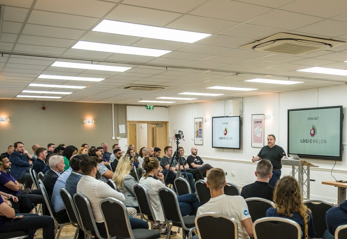 LogicMelon's tweet photo. A few snaps this week from when we attended the #UKRecruiter tech show in London. #johnsalt and friends in full flow! #ukrec_ruiter https://t.co/QWBFqnGsN5