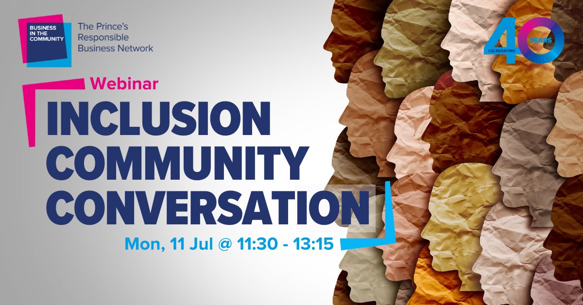 🗓️Join us on Monday 11 July for a Work Inclusion Community Conversation exploring how businesses can create inclusive working cultures, with insights from diverse community groups & business peers. All welcome! events.blackthorn.io/en/205rIo6/g/2… #EverydayInclusion #inclusion #WorkItFairer