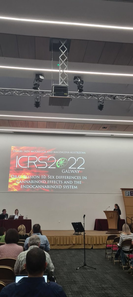 Wonderful talk by <a href="/LauraBoullon/">Laura Boullon</a> this morning discussing sex differences in endocannabinoid-mediated modulation of nociceptive behaviour in peripheral neuropathy #ICRS2022GALWAY