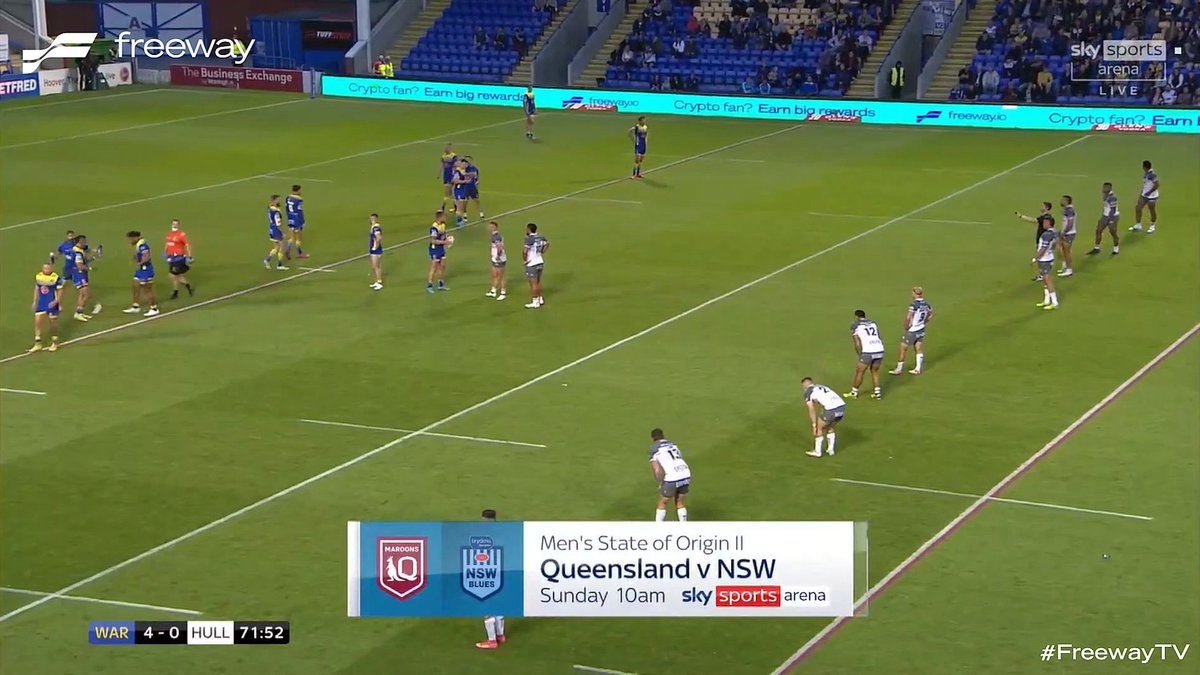 AuBit_and_Me's tweet photo. Banner advertising may be secondary to the action on the pitch, but when they're this bright, it's hard not to take notice! π€©
#WarringtonWolves v #HullFC
@FreewayFi on #FreewayTV, Live on @SkySports Arena π₯
$FWT #FreewayFam $YLD $CHSB $VGX $CEL $NEXO $CRO https://t.co/0uyKAUKnY1