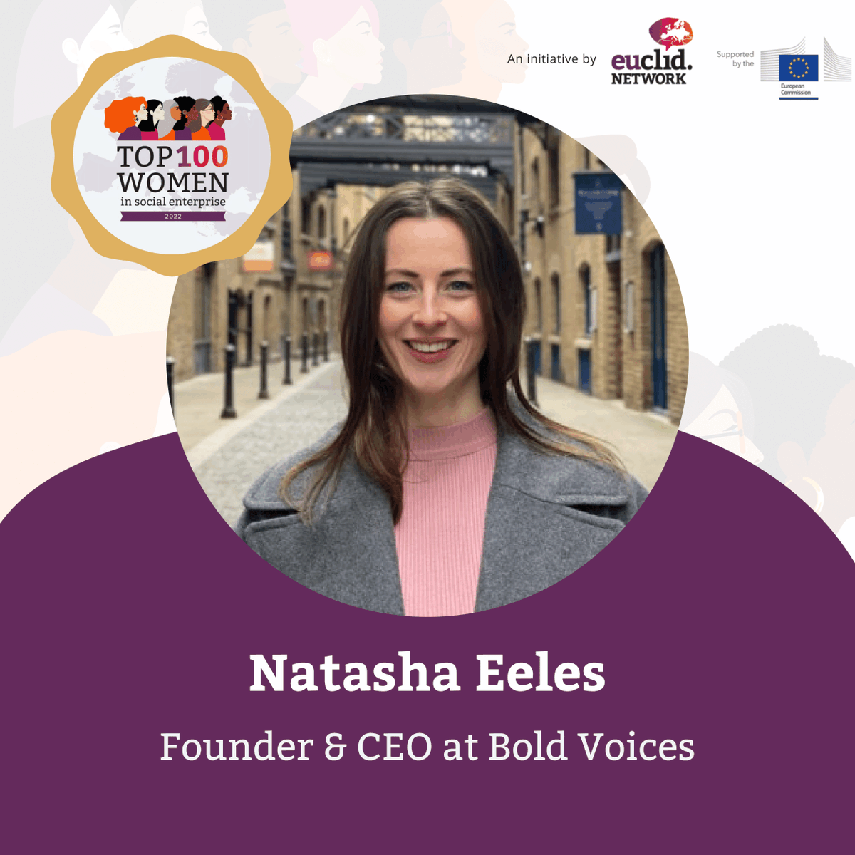 Day 68 of 100📆

Meet Women Trailblazers | #genderequality 

<a href="/EelesNatasha/">Natasha Eeles</a> is the founder of <a href="/bold_voices/">BOLD VOICES</a> , she is an advocate for women’s rights, working to empower the next generation of women to fight gender-based inequalities!

👉euclidnetwork.eu/2022/03/top-10…