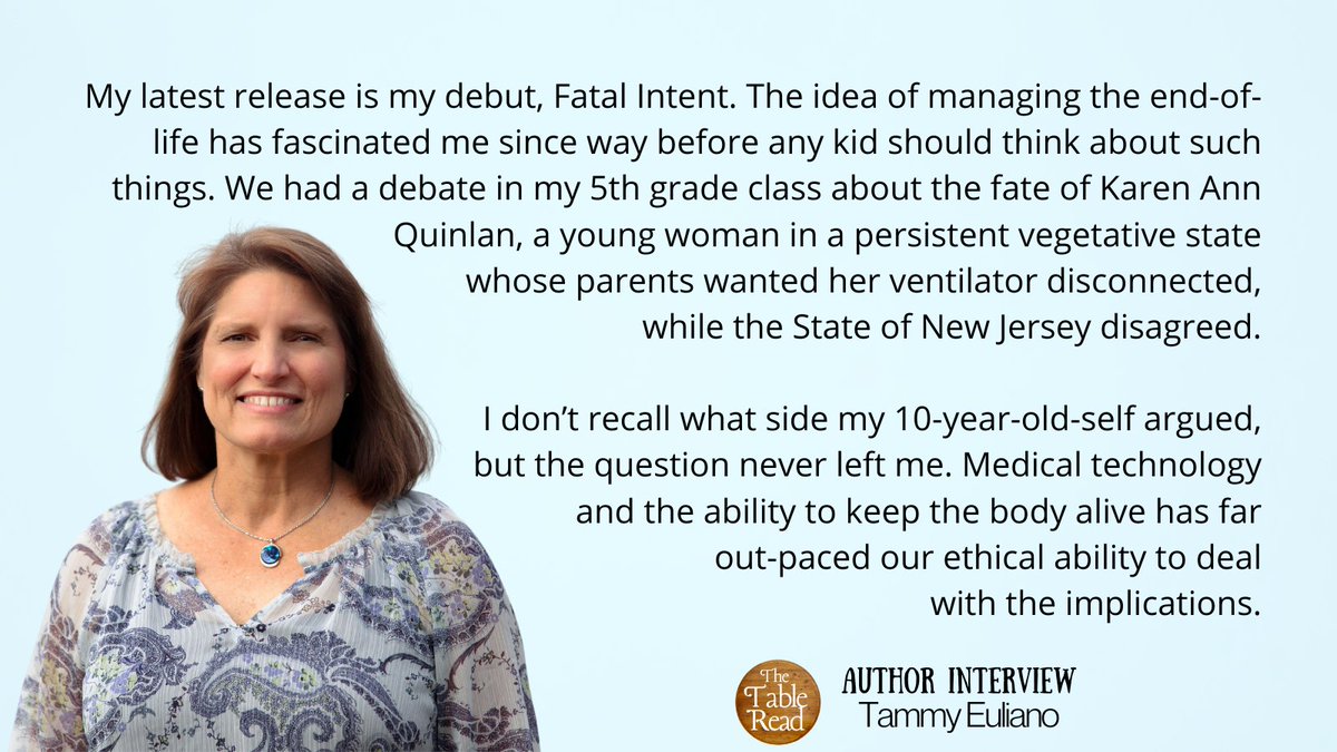 the_table_read's tweet photo. On The Table Read, author writer @Teuliano explores the events that inspired her to write her new medical thriller, Fatal Intent.
#booktwt #booktwitter #fatalintent #medicalthriller #thrillerwriter #thrillerbook #bookrecommendations #authorinterview
https://t.co/pN7Qe9vn3a https://t.co/CQ8k1eA9n1