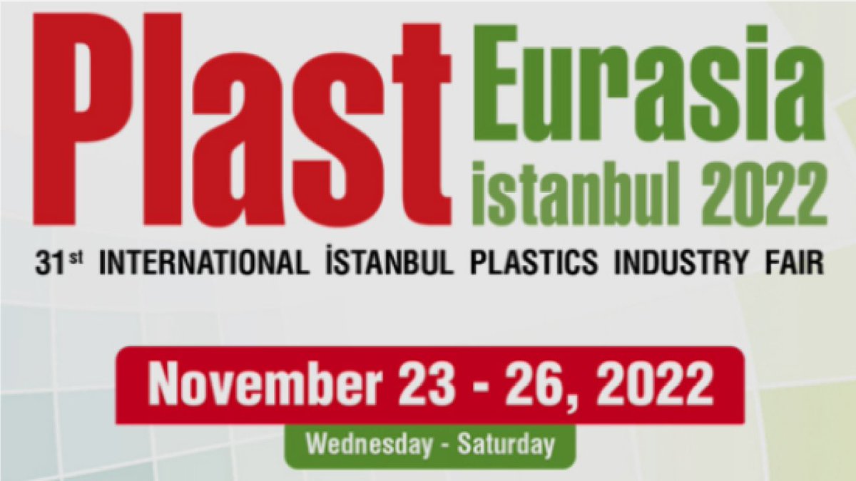 Please visit Aida Plastik's booth at the Plast Eurasia exhibition in Istanbul from November 23 to 26, 2022. 

#plasteurasia #exhibition #aidaplastik
aidaplastik.com