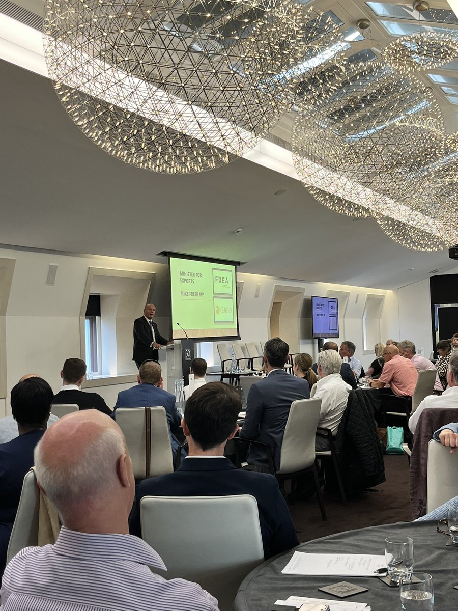 Hearing from Mike Freer MP, Minister for Exports at the FDEA Summer Network Forum #exports