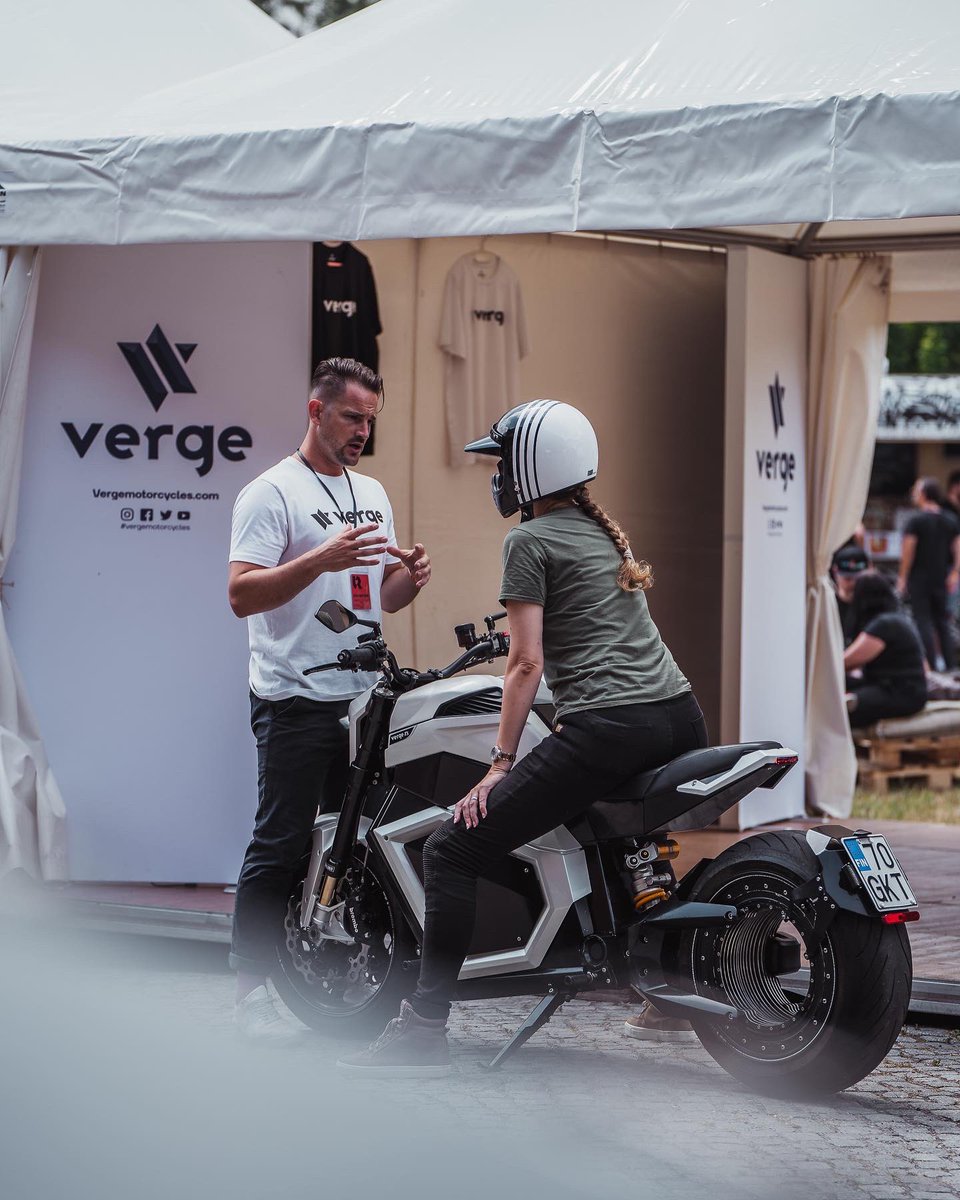 VERGEmotorcycle's tweet photo. Test rides at the Reload Land Festival this past weekend.  

Production starts soon so head over to our website to order yours!

#vergemotocycles #vergemc #ev #electricmotorcycle #electric #motorcycle #motorbike #greentechnology #zeroemissions #greentechnology #youandtheroad https://t.co/wdoh3FO43I