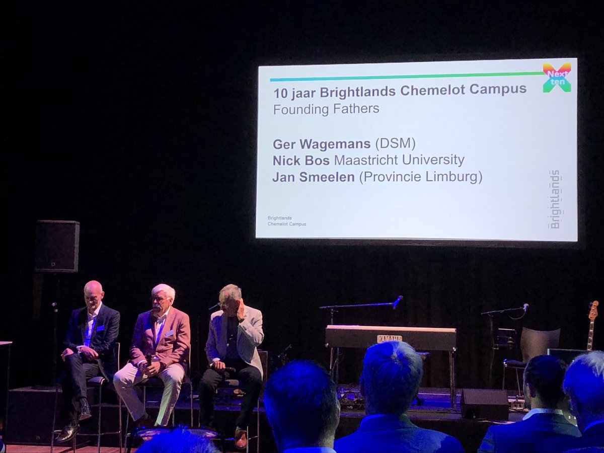 De 3 founding fathers tijdens het 10 jarig bestaan van ⁦⁦<a href="/BL_Chemelot/">Brightlands Chemelot Campus</a>⁩ campus.