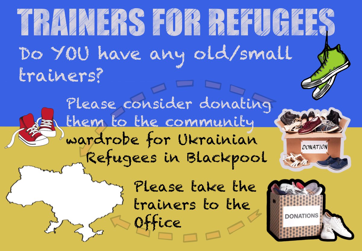 SMCA_Chaplaincy's tweet image. Do you have any shoes that you no longer want? Maybe you have grown out of them or they're not your style. Please bring them in to school to donate them to the community wardrobe @CitizensUK  for Ukrainian Refugees in Blackpool. #recycle #reuse #SecondLife