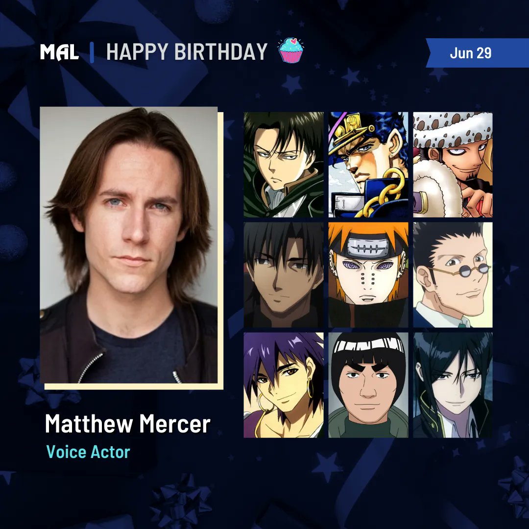 MyAnimeList on Twitter "Happy birthday to Matthew Mercer! 🎂 Full profile https //t.co
