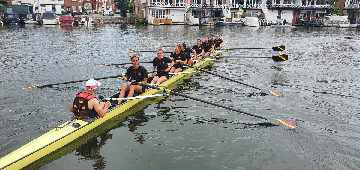 It was so good to push our first ever girls 8 off to race @HenleyRegatta well raced girls you did @ShiplakeCollege proud!!